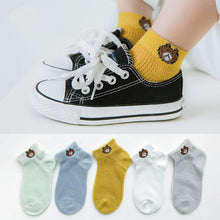 Load image into Gallery viewer, 0-3Y 5 Pairs/lot Infant Baby Socks Cute Summer Breathable Mesh Sock Cotton Newborn Boys Girls Short Socks