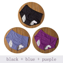 Load image into Gallery viewer, 3pcs/Set Menstrual Panties Women Sexy Pants Leak Proof Incontinence Underwear Period Proof Briefs High Waist Warm Female