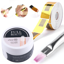 Load image into Gallery viewer, 15ml Quick Building Gel for Nail Extension Acrylic White Clear UV Builder Gel Manicure Nail Art Prolong Forms Tips LA1623