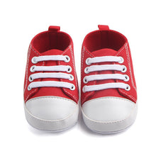 Load image into Gallery viewer, 2020 Autumn Classical Newborn Baby First Walkers Canvas shoes Infant Toddler Lace-up Solid Baby Girl Boy Sports Shoes Clearance