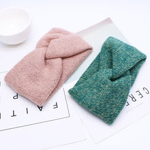 Load image into Gallery viewer, 2020 Woolen Cross Cross Top Knot Elastic Hair Bands for Women Soft Solid Color Turban Headbands Women Girls Hair Accessories