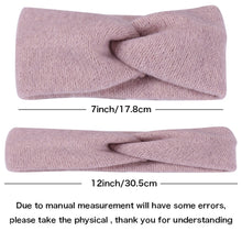 Load image into Gallery viewer, 2020 Woolen Cross Cross Top Knot Elastic Hair Bands for Women Soft Solid Color Turban Headbands Women Girls Hair Accessories
