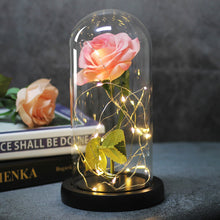 Load image into Gallery viewer, Enchanted Forever Rose Flower in Glass LED Light Christmas Decoration