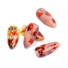 Load image into Gallery viewer, 1 Box Maple Leaves Nail Art Sequins Holographic Glitter Flakes Paillette Chameleon Stickers For Nails Autumn Design Decor SA1528