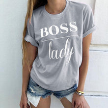 Load image into Gallery viewer, Summer Fashion Women Casual Letter Printed T-shirt Tops Lady Tee Printed Short Sleeve Tops
