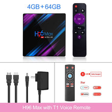 Load image into Gallery viewer, 2020 H96 MAX RK3318 Smart TV Box Android 9 9.0 4GB 32GB 64GB 4K Youtube Media player H96MAX TVBOX Android TV Set top box 2GB16GB