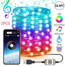 Load image into Gallery viewer, Christmas Tree Decoration Lights Custom LED String Lights App Remote Control
