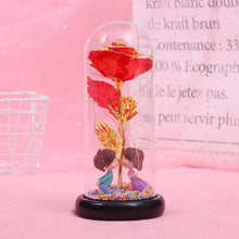 Load image into Gallery viewer, Enchanted Forever Rose Flower in Glass LED Light Christmas Decoration