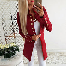 Load image into Gallery viewer, Long sleeved buttoned slim blazer
