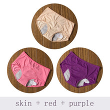 Load image into Gallery viewer, 3pcs/Set Menstrual Panties Women Sexy Pants Leak Proof Incontinence Underwear Period Proof Briefs High Waist Warm Female