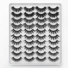 Load image into Gallery viewer, 8/20 Pairs 3D Mink Lashes Natural False Eyelashes Dramatic Volume Fake Lashes Makeup Eyelash Extension Silk Handmade Eyelashes