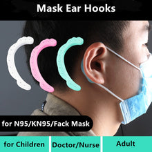 Load image into Gallery viewer, 1Pair Soft Silicone Gel Ear Protector for Fack Mask Protection Ear Cuffs Reusable Ear Hook Protection For KN95 N95 Dust Masks
