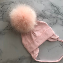 Load image into Gallery viewer, Autumn Winter Unisex Faux Fur Pompom Cotton Earflap Caps For Newborn Toddler Kids Girl Cap Baby Boy Hats Beaine Bonnet