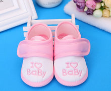 Load image into Gallery viewer, Baby Shoes Cotton Newborn Pink Girls Infant Shoes Prewalkers Crib Footwear Nonslip for 0-12M Baby Blue Boys Soft Sole Shoe