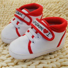 Load image into Gallery viewer, Baby Shoes I Love PaPa&MaMa Letter Printed Soft Bottom Footwear Heart-shaped 0-18M Newborn First walker