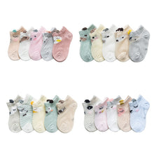 Load image into Gallery viewer, Baby Socks Newborn 5Pairs/lot Summer Mesh Thin Baby Socks for Girls Cotton Infant Casual Boy Girls Toddler Socks Cartoon