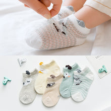 Load image into Gallery viewer, Baby Socks Newborn 5Pairs/lot Summer Mesh Thin Baby Socks for Girls Cotton Infant Casual Boy Girls Toddler Socks Cartoon