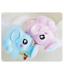 Load image into Gallery viewer, Baby cartoon elephant shower cup newborn child shower shampoo cup baby shower water spoon bath cup 2 color