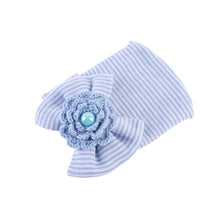 Load image into Gallery viewer, Baby for Boy Girl Knitted Cap Infant Flower Bowknot Hospital Cap Photography Props Winter Warm Newborn Turban Hat Accessories