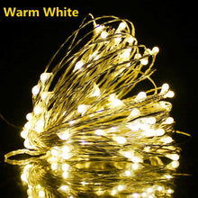 Load image into Gallery viewer, Fairy Lights Copper Wire LED String Lights Christmas Garland Indoor Bedroom Home Wedding New Year Decoration Battery Powered