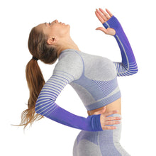 Load image into Gallery viewer, X-HERR Seamless High Waist Sport Workout Tights Striped Running Gym Fitness Yoga Tight Active Leggings