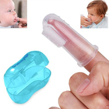 Load image into Gallery viewer, 1pcs Baby Cleaning Finger Toothbrush Storage Box Super Soft Kids Pet Finger Toothbrush Storage Supplies Finger Toothbrush And Bo