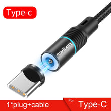 Load image into Gallery viewer, Twitch 2m Magnetic Micro USB Cable For iPhone Samsung Android Mobile Phone Fast Charging USB Type C Cable Magnet Charger Wire