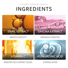 Load image into Gallery viewer, LAIKOU Serum Japan Sakura Essence Anti-Aging Hyaluronic Acid Pure 24K Gold Whitening Vitamin C The Ordinary Skin Care Face Serum