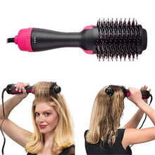 Load image into Gallery viewer, Professional Hair Dryer Brush 2 In 1 ionic Hair Straightener Curler Comb Electric Blow Dryer With Comb Hair Roller Brush Styler