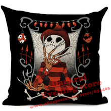 Load image into Gallery viewer, Nightmare Before Christmas Cartoon Skull Jack Printed Cushion Cover Halloween Decorative Sofa Car Throw Pillow Home Decor Pillow