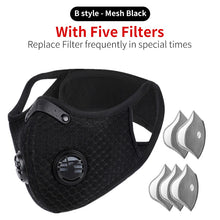 Load image into Gallery viewer, WEST BIKING Sport Face Mask Activated Carbon Filter Dust Mask PM 2.5 Anti-Pollution Running Training MTB Road Bike Cycling Mask