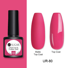 Load image into Gallery viewer, UR SUGAR 7.5ml Matte Nail Gel Polish Purple Series Hybrid Varnish Nail Art Semi Permanent UV Gel Varnish Soak Off Matte Top Coat