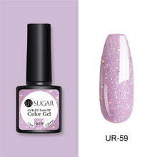 Load image into Gallery viewer, UR SUGAR Nude Glitter Gel Nail Polish Varnish Pink Rose Gold Shimmer Soak Off UV LED Nails Gel varnish 7.5ml