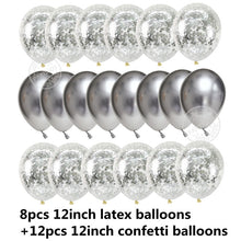 Load image into Gallery viewer, 20pcs 12Inch Rose Gold Balloons Confetti Chrome Balloon Birthday Party Decors Wedding Decorations New Year Decor Globos Metallic