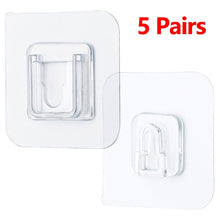 Load image into Gallery viewer, Double-Sided Adhesive Wall Hooks Hanger Strong Transparent Hooks Suction Cup Sucker Wall Storage Holder For Kitchen Bathroo