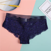 Load image into Gallery viewer, FINETOO Lace G-String Sexy Women Thong Lace floral Panties Low-rise T-back Panty Fashion Organza Bikini Underwear Lady Lingerie