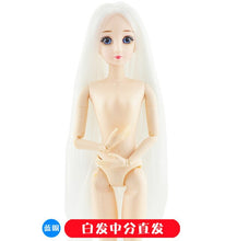 Load image into Gallery viewer, BJD Doll 30cm 20 Movable Jointe Dolls 3D Eyes Bjd Plastic Doll for Girls Toys Long Wig Female Nude Body Fashion Christmas Gift