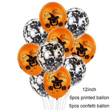 Load image into Gallery viewer, Scary Halloween Pumpkin Ghost Spider Confetti Balloon Latex Happy Halloween Decoration Kids Air Baloons Birthday Party Supplies