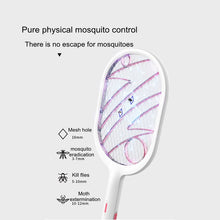 Load image into Gallery viewer, Electric Mosquito Swatter Mosquito Killer Lamp USB Rechargeable Kill Fly Bug Zapper Killer Trap 3000V Electric Shock With Lights