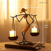Load image into Gallery viewer, Home Decoration Accessories Creative Candle Holder Iron Kitchen Restaurant Romantic Candlestick Christmas Halloween Bar Party