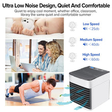 Load image into Gallery viewer, Mini Home Air Conditioner Portable Air Conditioning Personal Space Air Cooler USB Rechargeable Humidifier Air Cooling Desk Fan