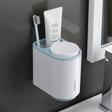 Load image into Gallery viewer, Bathroom Accessories organizer Set Toothbrush Holder Automatic Toothpaste Dispenser Holder Toothbrush Wall Mount Rack Tools Set