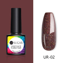 Load image into Gallery viewer, UR SUGAR Nude Glitter Gel Nail Polish Varnish Pink Rose Gold Shimmer Soak Off UV LED Nails Gel varnish 7.5ml