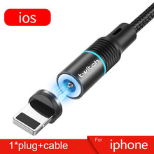 Load image into Gallery viewer, Twitch 2m Magnetic Micro USB Cable For iPhone Samsung Android Mobile Phone Fast Charging USB Type C Cable Magnet Charger Wire
