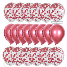 Load image into Gallery viewer, 20pcs 12Inch Rose Gold Balloons Confetti Chrome Balloon Birthday Party Decors Wedding Decorations New Year Decor Globos Metallic