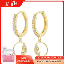 Load image into Gallery viewer, fashion cubic zircon Cute Butterfly Earrings Personality Butterfly hoop Earrings For Women Girls Korean Jewelery 2020