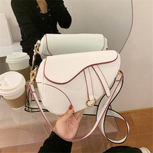 Load image into Gallery viewer, 2020 New Women's Bag Leisure Saddle Bag Pu Solid Color Diagonal Bag Fashion Easy Matching Lady Handbags