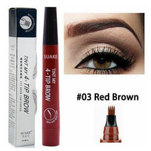 Load image into Gallery viewer, 1 Pcs Makeup Eyebrow Pencil Liquid Makeup Pencil Waterproof Brown Eyebrow Pencil with Fork Tip Durable Tattoo Pen