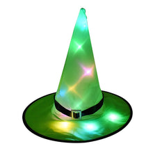 Load image into Gallery viewer, 1pc Halloween Decoration Witch Hats LED Lights Cap Halloween Costume Props Outdoor Tree Hanging Ornament Home Glow Party Decor