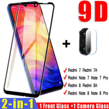 Load image into Gallery viewer, 2 in 1 Tempered Glass For Xiaomi Redmi Note 7 8 Pro 8T Screen Protector On The For Redmi 8 8A 7 7A Note 8 Pro Protective Glass